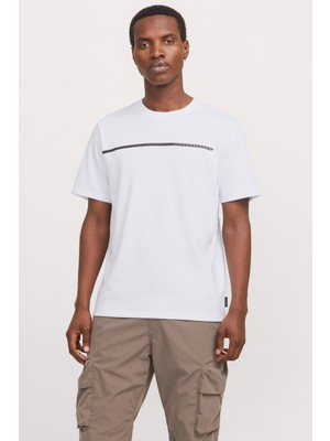 Jack & Jones JCOFUSION FULL BRANDING T Beyaz Erkek Kısa Kol T-Shirt