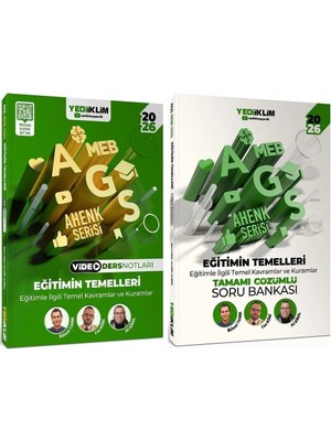 Yediiklim 2026 Meb-Ags Eğitimin Temelleri Video Ders Notları + So
