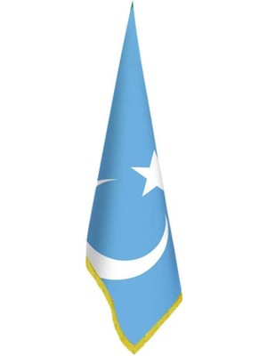 Asilmeydan Doğu Türkistan Bayrağı - Ofis - Makam -Toplantı Odaları - Saçaklı Makam Bayrağı