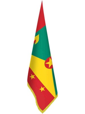 Asilmeydan Grenada Bayrağı - Ofis-Makam-Toplantı Odaları - Saçaklı Makam Bayrağı