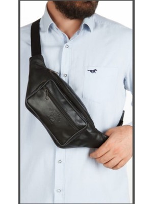 Hakiki Deri Siyah Bel Çantası, Şık ve Rahat Kullanım Için Ideal Seçenek