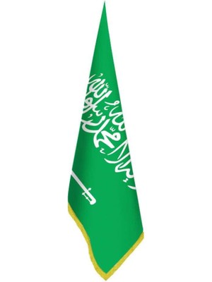 Asilmeydan Suudi Arabistan Bayrağı -Ofis-Makam-Toplantı Odaları - Saçaklı Makam Bayrağı
