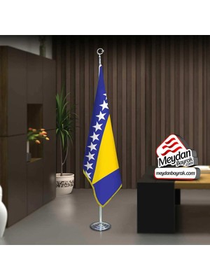 Asilmeydan Bosna I Hercegovina -Bosna Bayrak -Ofis -Makam-Toplantı Odaları -Direkli -Saçaklı Makam Bayrağı