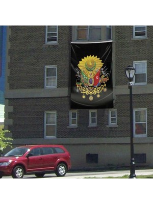 Asilmeydan Siyah Osmanlı Arması Sancağı Bayrak 300X450 cm