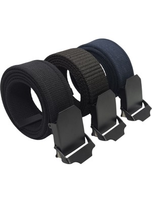 3 Adet Kemer Siyah Erkek Palaska Tarzı