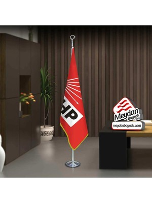 Cumhuriyet Halk Partisi Chp Bayrak -Ofis -Makam-Toplantı Odaları -Direkli -Saçaklı Makam Bayrağı