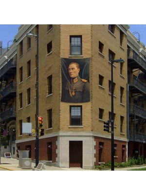 Asilmeydan Üniformalı Gazi Mustafa Kemal Atatürk Poster Cephe Bayrak - 200X300CM (2 x 3 Metre)