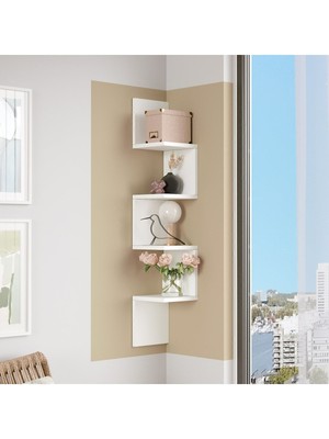 Wall R9 Modern Duvar Rafı Kitaplık Wal9-W