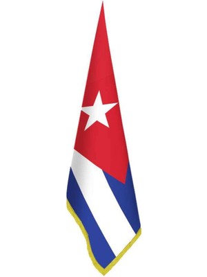 Asilmeydan Küba Bayrağı - Ofis-Makam-Toplantı Odaları - Saçaklı Makam Bayrağı