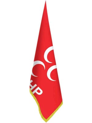 Asilmeydan Milliyetçi Hareket Partisi (Mhp) Bayrağı - Ofis-Makam-Toplantı Odaları - Saçaklı Makam Bayrağı