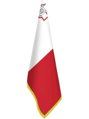 Asilmeydan Malta Bayrağı - Ofis-Makam-Toplantı Odaları - Saçaklı Makam Bayrağı