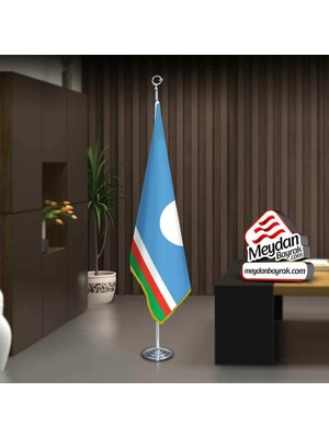 Asilmeydan Yakutistan -Saha Cumhuriyeti Bayrak -Ofis -Makam-Toplantı Odaları -Direkli -Saçaklı Makam Bayrağı