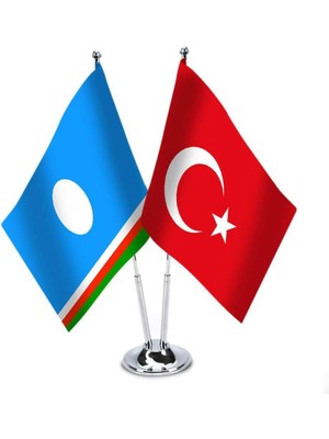 Asilmeydan Yakutistan Saha Türkiye Saten Masa Bayrağı
