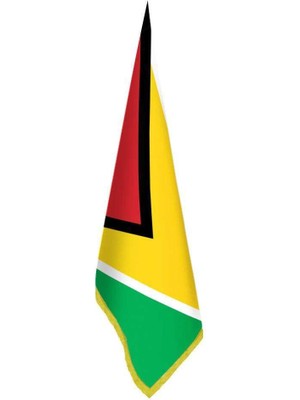 Asilmeydan Guyana Bayrağı - Ofis-Makam-Toplantı Odaları - Saçaklı Makam Bayrağı