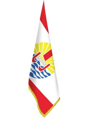 Asilmeydan Fransız Polinezyası Bayrağı - Ofis - Makam -Toplantı Odaları - Saçaklı Makam Bayrağı