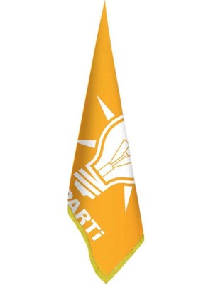 Asilmeydan Turuncu Akparti (Akp) Bayrağı -Ofis -Makam-Toplantı Odaları - Saçaklı Makam Bayrağı