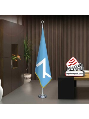 Asilmeydan Afşar Boyu Cumhuriyeti Bayrak -Ofis -Makam-Toplantı Odaları -Direkli -Saçaklı Makam Bayrağı