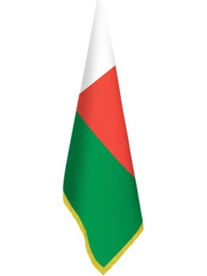 Asilmeydan Madagaskar Bayrağı - Ofis-Makam-Toplantı Odaları - Saçaklı Makam Bayrağı