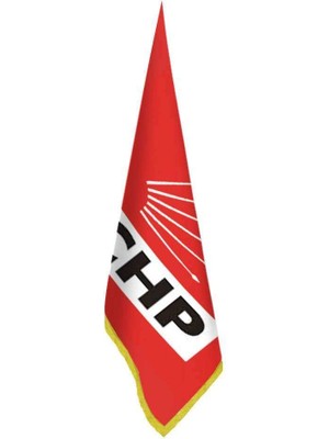 Asilmeydan Cumhuriyet Halk Partisi (Chp) Bayrağı - Ofis - Makam -Toplantı Odaları - Saçaklı Makam Bayrağı