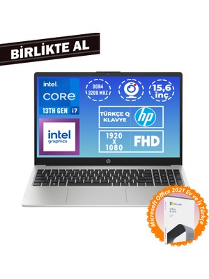 Hp 250 G10 I7-1355U 32GB 1tb SSD 15.6" Fhd Freedos Taşınabilir Bilgisayar + Ms Office 9G2G8ET 033