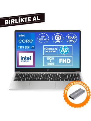 Hp 250 G10 I7-1355U 16GB 512GB SSD 15.6" Fhd Freedos Taşınabilir Bilgisayar + Vıt 512 GB SSD 9G2G8ET 026