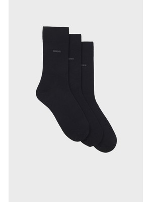 Boss Streç Pamuku Logolu Uzun 3 Pack Çorap Erkek Çorap 50469839 401