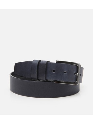 Erkek Deri Lacivert Kemer