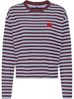 Only Lıvına Çizgili Kadın Sweat 15359682