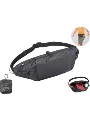 Şık Çok Amaçlı Bel ve Omuz Çantası, Siyah