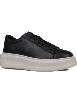 Lufian Siyah Gage Erkek Deri Sneaker Ayakkabı