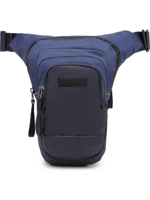 Mavi, Hafif ve Koruyucu Pedli Erkek Bacak ve Göğüs, Motorcu ve Kurye Çantası