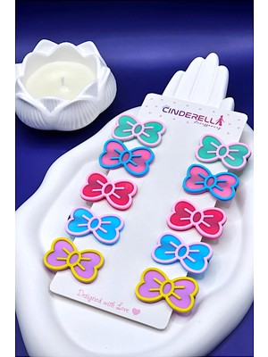 10'lu Renkli Kelebek Tasarım Kız Çocuk Pens Toka Seti - Sevimli Kelebekli Bebek Saç Tokası