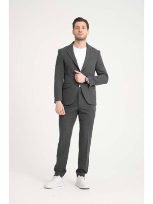 Erkek Takım Elbise Slim Fit En Boy Likra