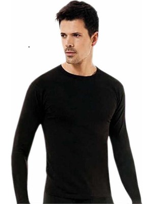 Bonbonetti Chocolate Baby&Kids Erkek Siyah Üst Uzun Kol Termal Içlik