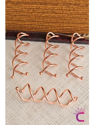 4'lü Rose Gold Gizli Spin Topuz Tokası Metal - Kalın Gür Saç Için Hızlı Kolay Topuz Yapma Aparatı