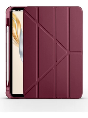 Honor Pad X9A 11.5 Inç 2025 Tablet Uyumlu Kılıf Katlanır Kalemlikli Standlı Uyku Modlu Akıllı Kapak