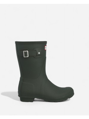 Hunter Originals Wellington Kadın Koyu Yeşil Kısa Bot Kadın Haki Kısa Bot Hfrw0009242-Dov