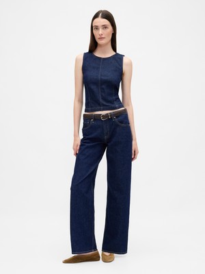 Gap Kadın Denim Mavi Low Rise '90S Jean Pantolon