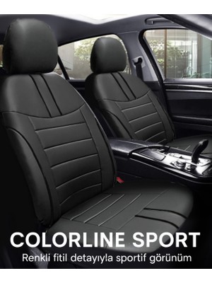 Ford Mondeo 2000–2022 Colorline Sport Serisi Deri Siyah Koltuk Kılıfı