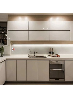 30CM Beyaz Işıklandırmalı Mutfak ve Giysi Dolabı, On-Off Tuşlu, Dekoratif Aydınlatma