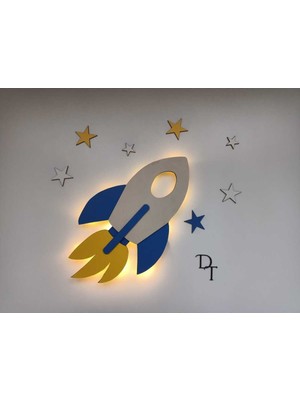 Renkli LED Işıklı Çocuk Odası Duvar Dekorasyonu, Eğlenceli ve Şık Tasarım