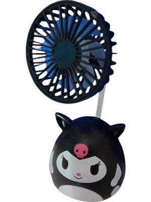 Renkli Kuromi Figürlü Mini USB Fan, Taşınabilir ve Şık Tasarım