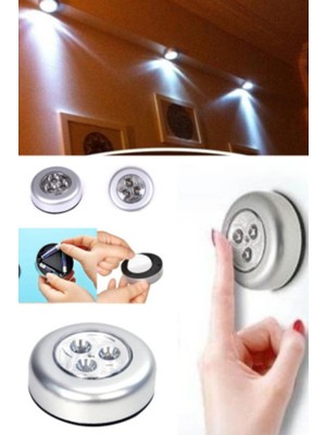 Kablosuz Dokunmatik LED Spot Işık, 3'lü Paket