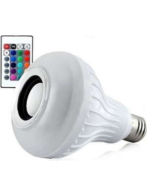 Gri Renkli Kablosuz Bluetooth Hoparlör ve Akıllı LED Ampül Seti