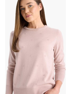 DeFacto Regular Fit Bisiklet Yaka Triko Kazak F4084AX25WN