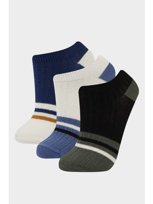 DeFacto 3'lü Pamuklu Patik Çorap Erkek Çocuk F4701A8NS