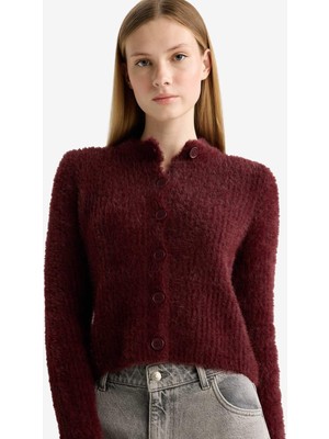 DeFacto Slim Fit Dar Kesim Bisiklet Yaka Triko Hırka Z9318AZ25WN