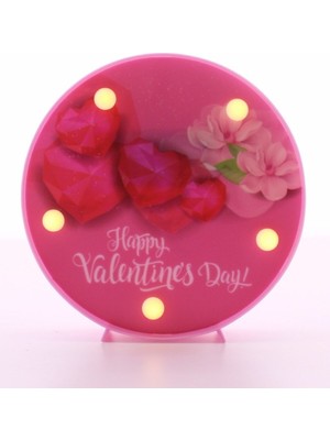 Renkli 3D LED Lamba, Sevgi Günü Dekoru, Şık ve Canlı Işık Kaynağı