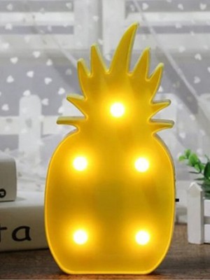 Sarı Ananas Temalı Dekoratif LED Lamba, Şık ve Parlak Oda Aksesuarı