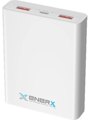 Enerx ENR-P10C 10.000 mAh 2.1A Powerbank Beyaz